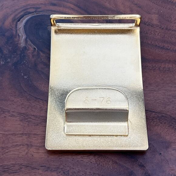 Vintage Belt Buckle USMC Vintage Gold Tone - Picture 3 of 7